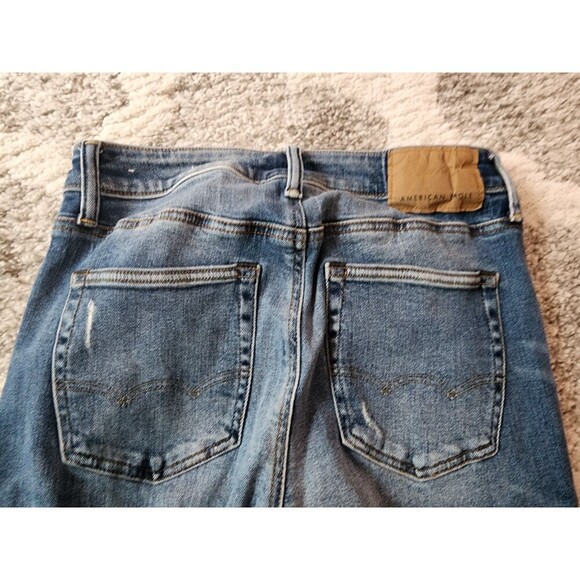 American Eagle Men's 30x34 AE Next Level Airflex Slim Distressed Jeans - Picture 6 of 7